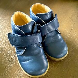 Falcotto Blue all leather toddler shoes